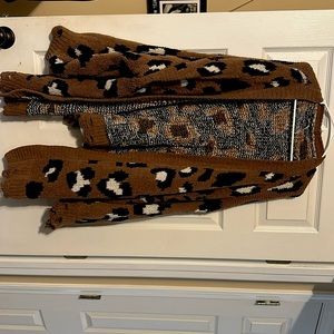 A Beautiful Soul oversized leopard print cardigan